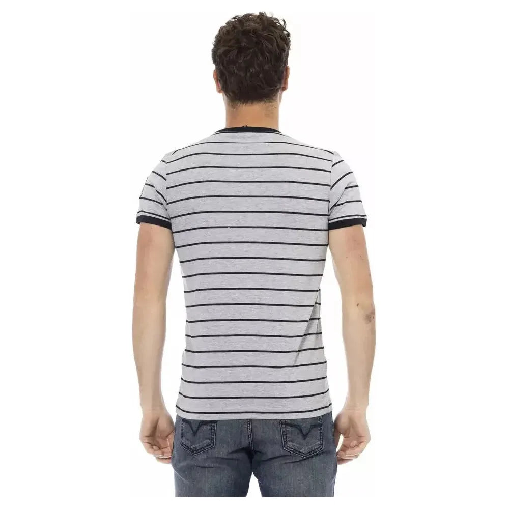 Trussardi Action Gray Cotton Men T-Shirt
