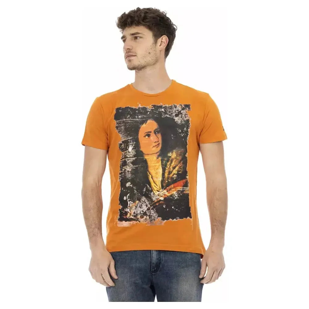 Trussardi Action Orange Cotton Men T-Shirt