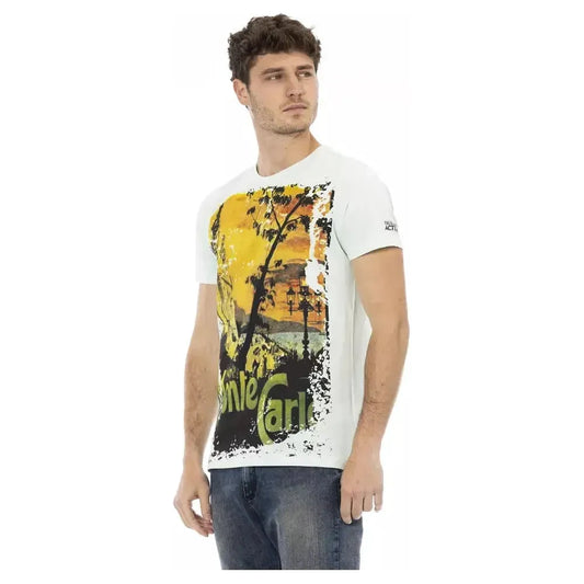 Trussardi Action Light Blue Cotton Men T-Shirt