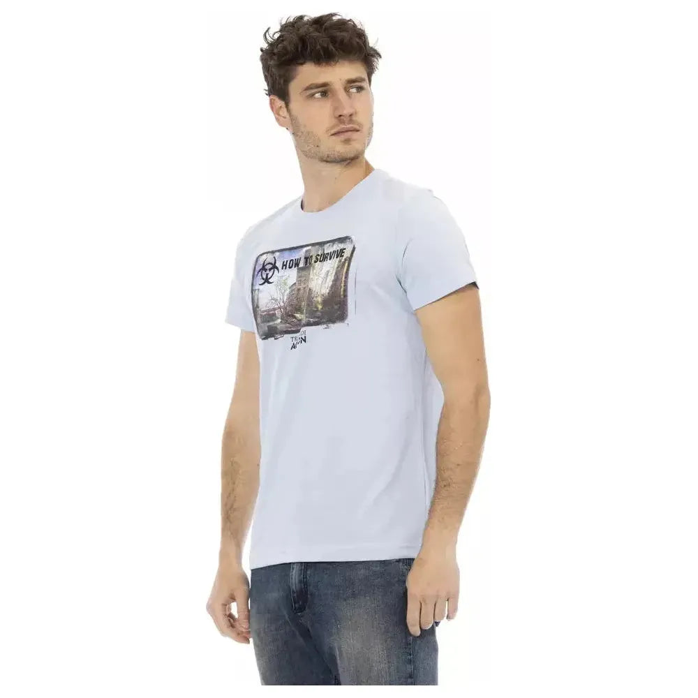 Trussardi Action Light Blue Cotton T-Shirt