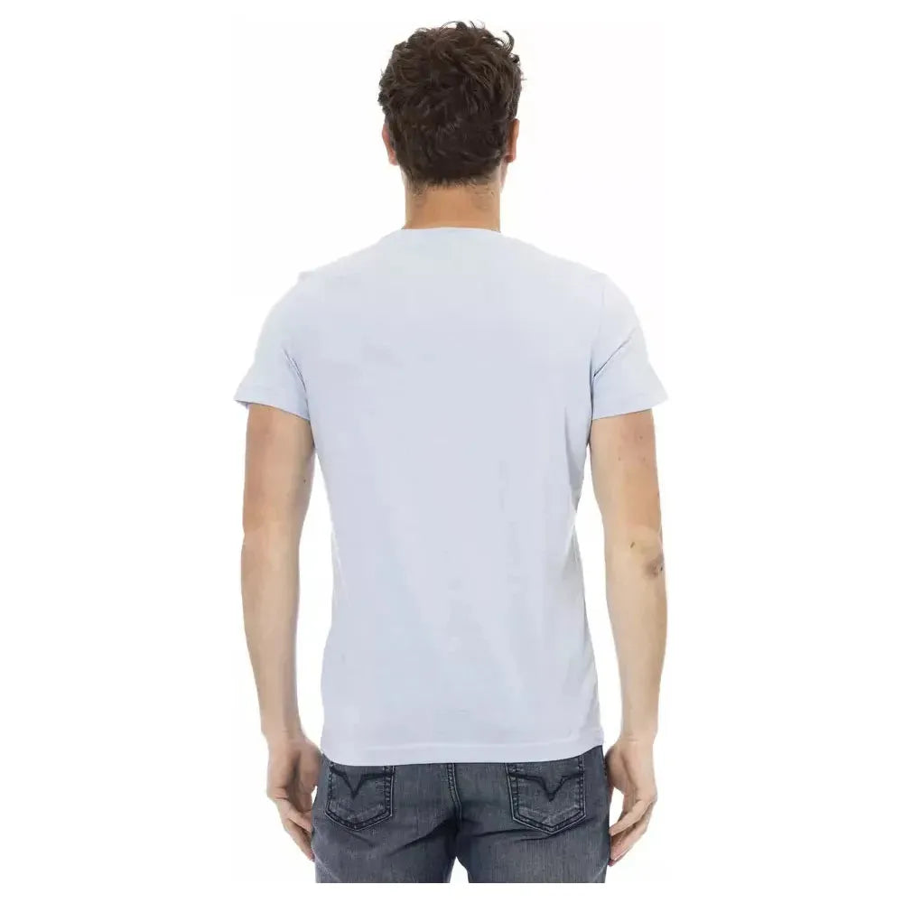 Trussardi Action Light Blue Cotton T-Shirt