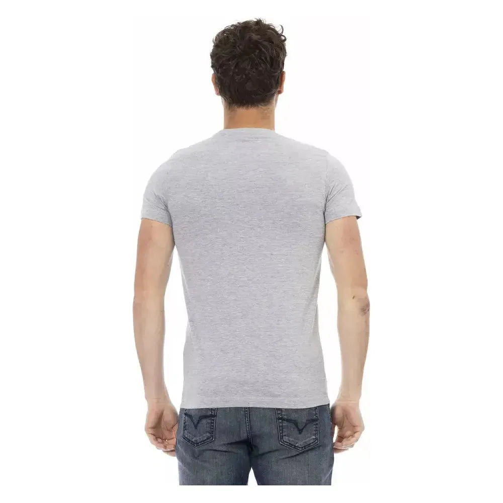 Trussardi Action Gray Cotton T-Shirt