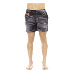 Just Cavalli Black Polyester Men Swimwear Short