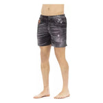 Just Cavalli Black Polyester Men Swimwear Short