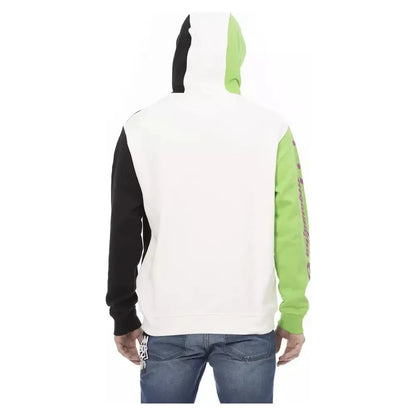 Automobili Lamborghini White Cotton Men's Hooded Sweater