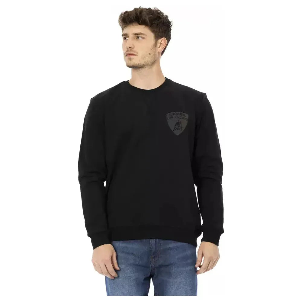 Automobili Lamborghini Black Cotton Sweater
