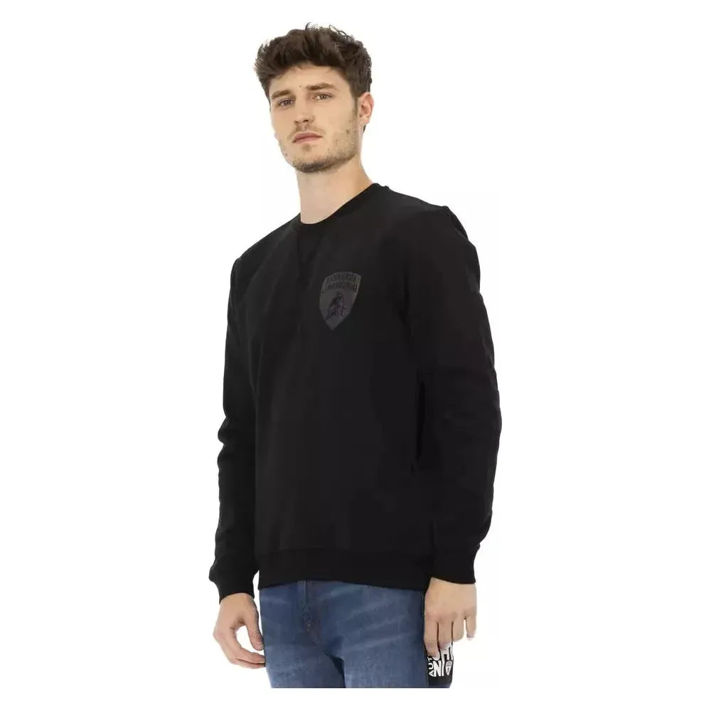 Automobili Lamborghini Black Cotton Sweater