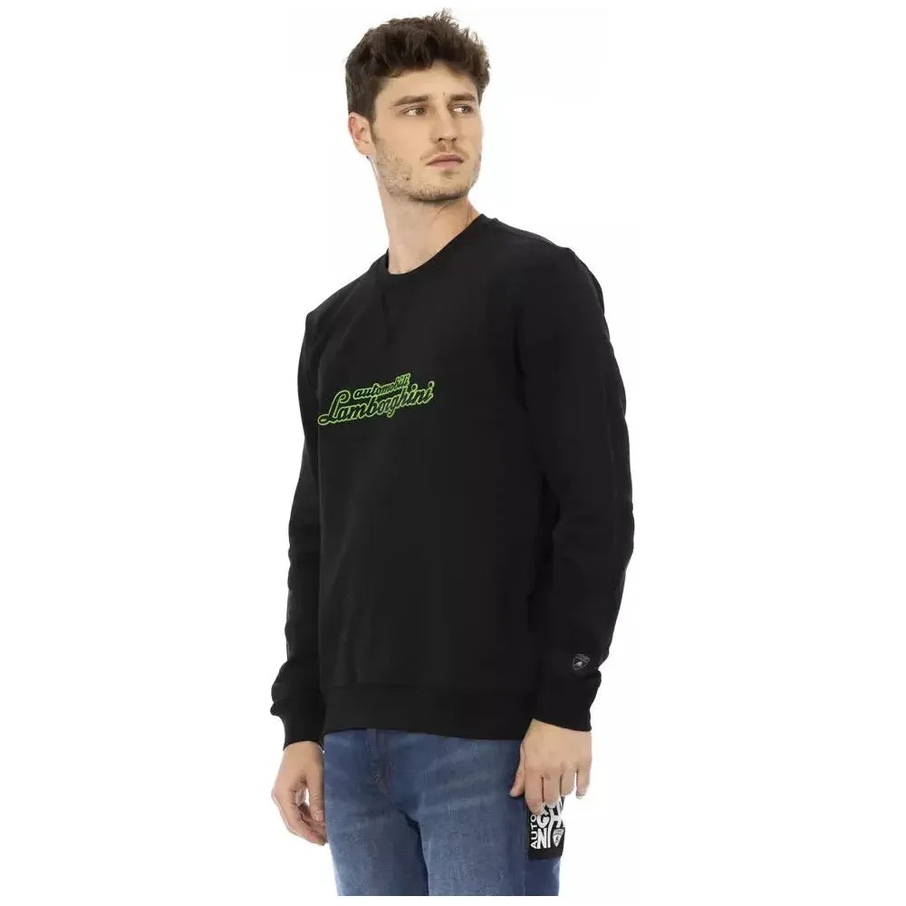 Automobili Lamborghini Black Cotton Sweater