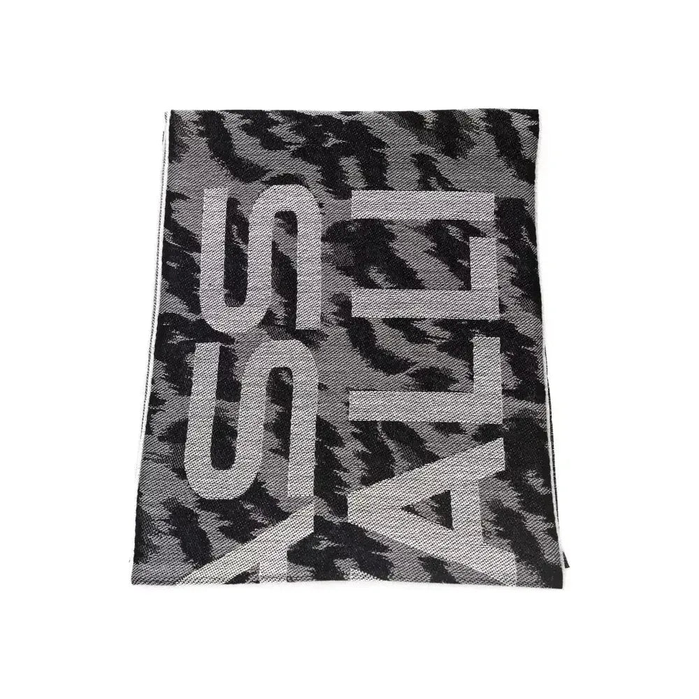 Cavalli Class Gray Wool Men Scarf Scarves