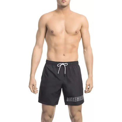 Bikkembergs Black Polyester Men Swim Short
