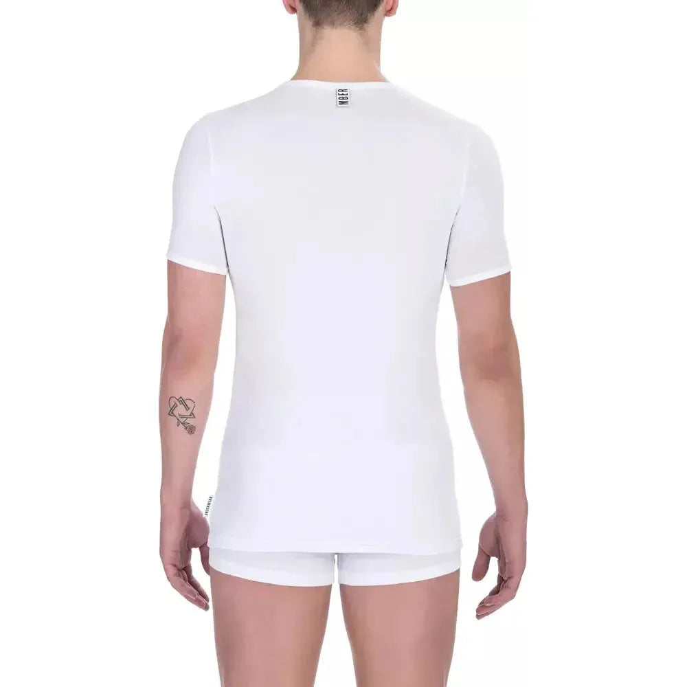 Bikkembergs White Cotton Men T-Shirt