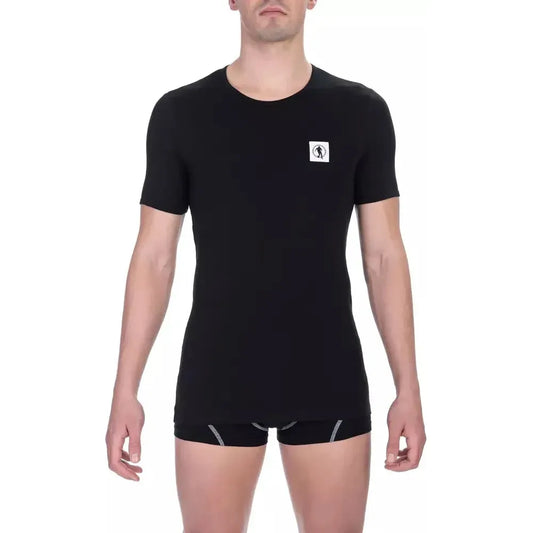 Bikkembergs Black Cotton Men's T-Shirt BI-21807-XXL