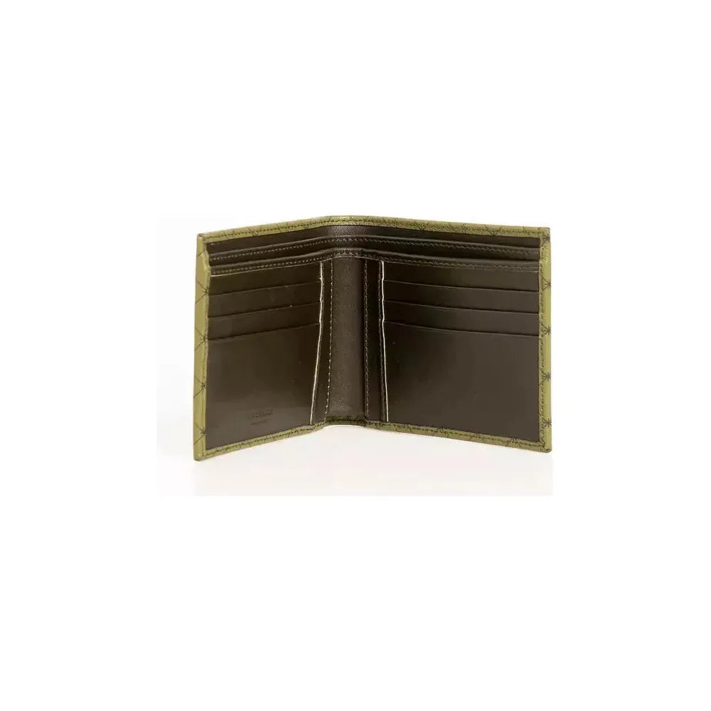 Trussardi Green Leather Men Wallet