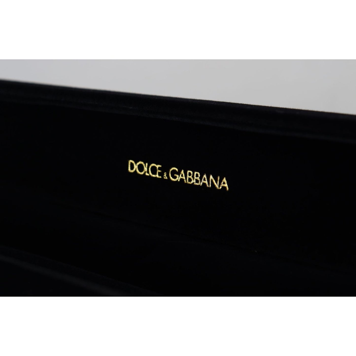 Dolce & Gabbana Black Velvet Logo Plaque Storage Bracelet Jewelry Box FASHION ACCESSORIES