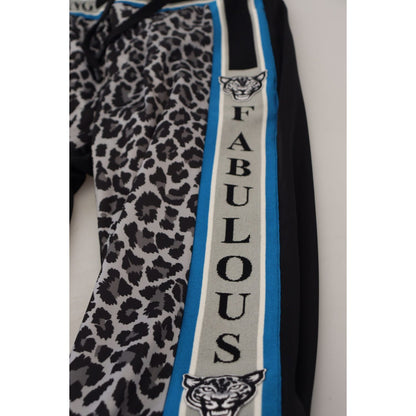 Dolce & Gabbana Multicolor DG King Leopard Print Jogger Pants