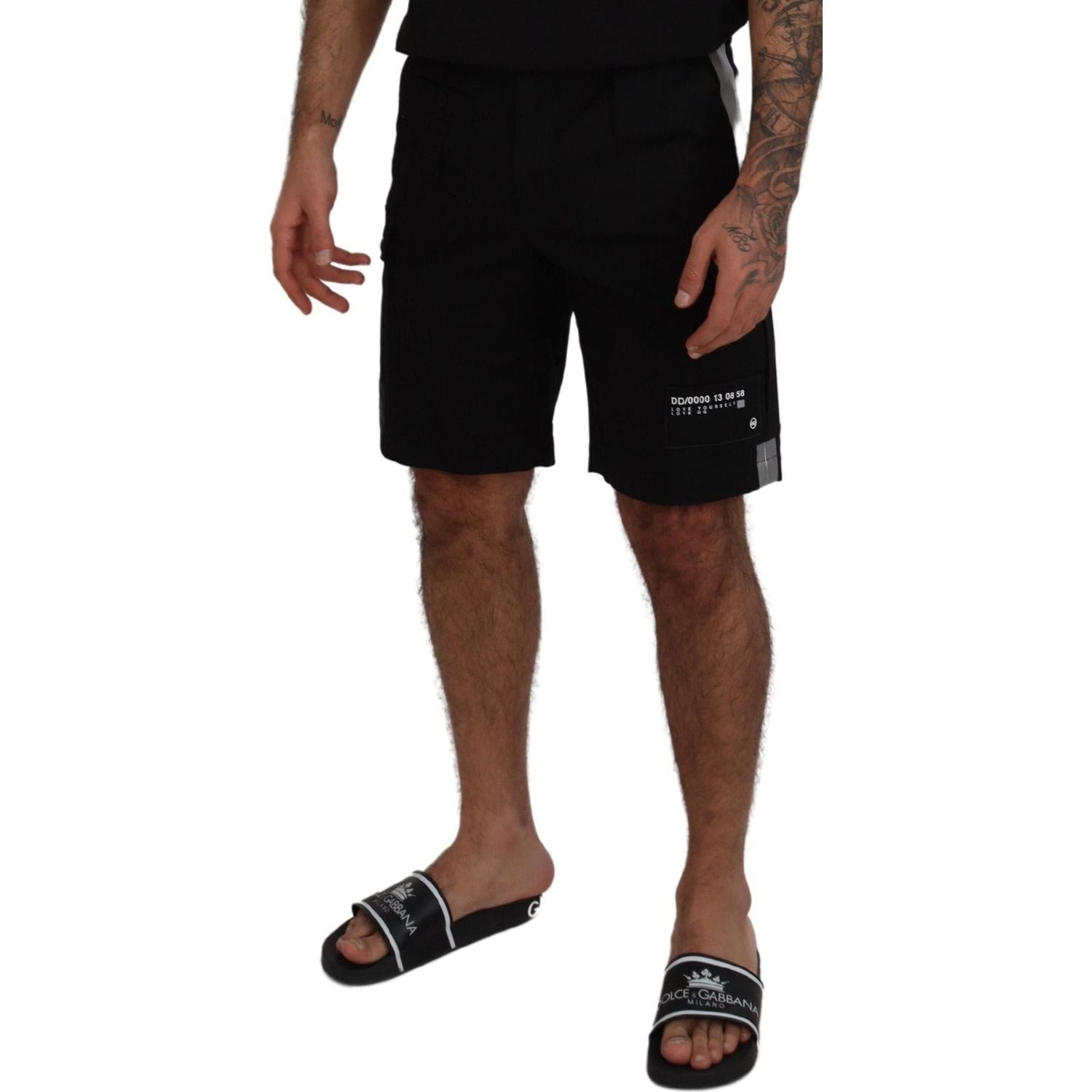 Dolce & Gabbana Black Bermuda Cargo Casual Shorts
