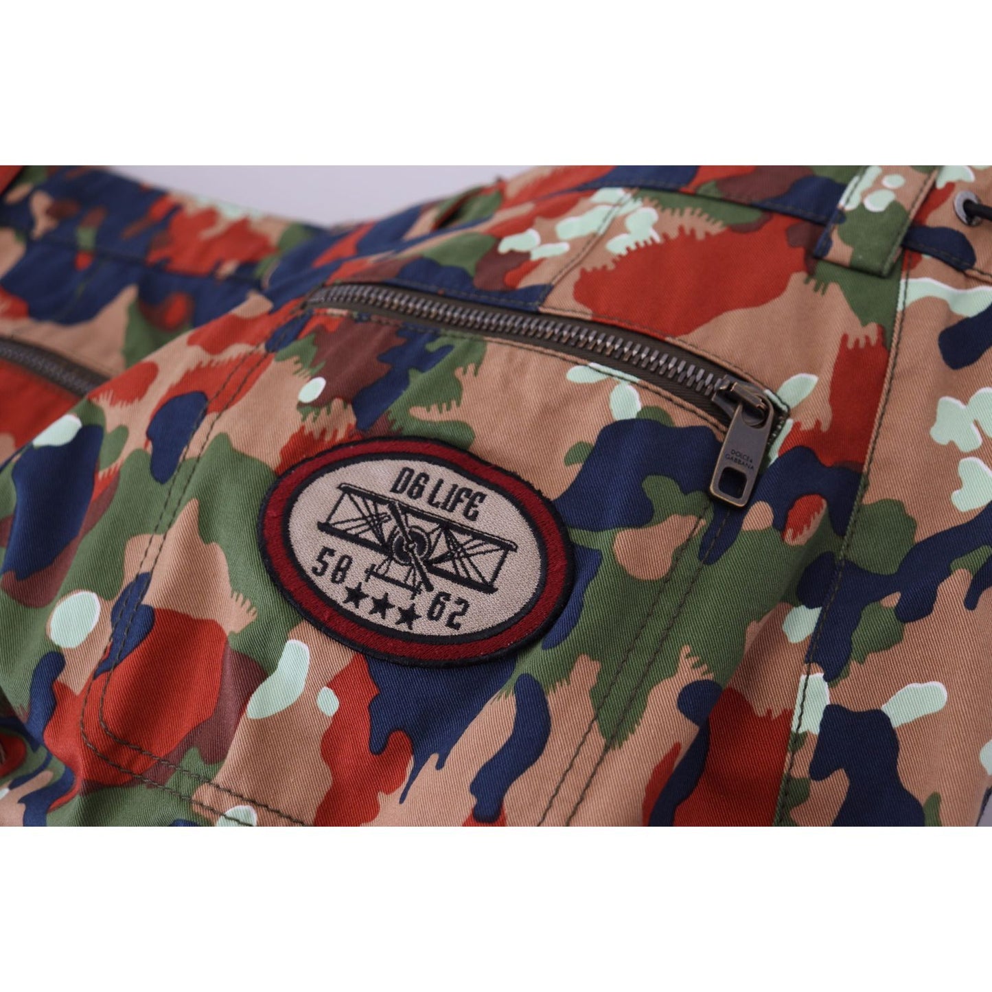 Dolce & Gabbana Multicolor Cotton Camouflaged Cargo Shorts