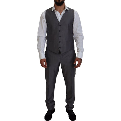 Dolce & Gabbana Gray SICILIA 3 Piece Slim Fit Suit