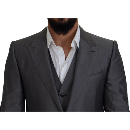 Dolce & Gabbana Gray SICILIA 3 Piece Slim Fit Suit