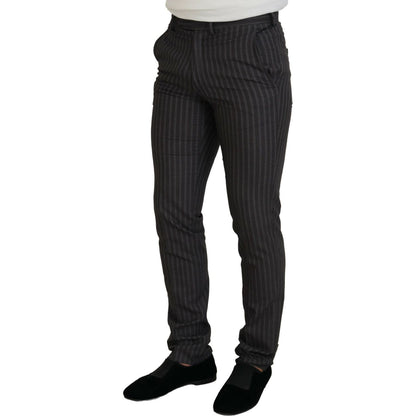 BENCIVENGA Brown Stripes Slim Fit Men Pants