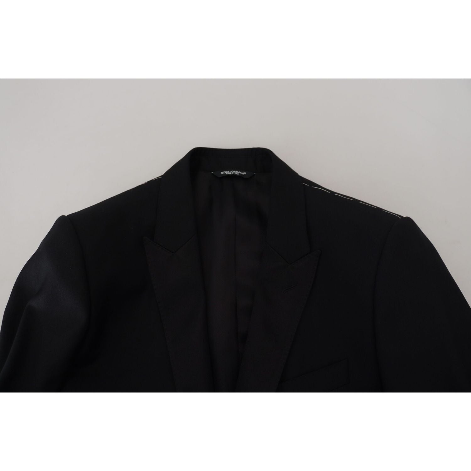 Dolce & Gabbana Black Slim Fit Formal Martini Blazer