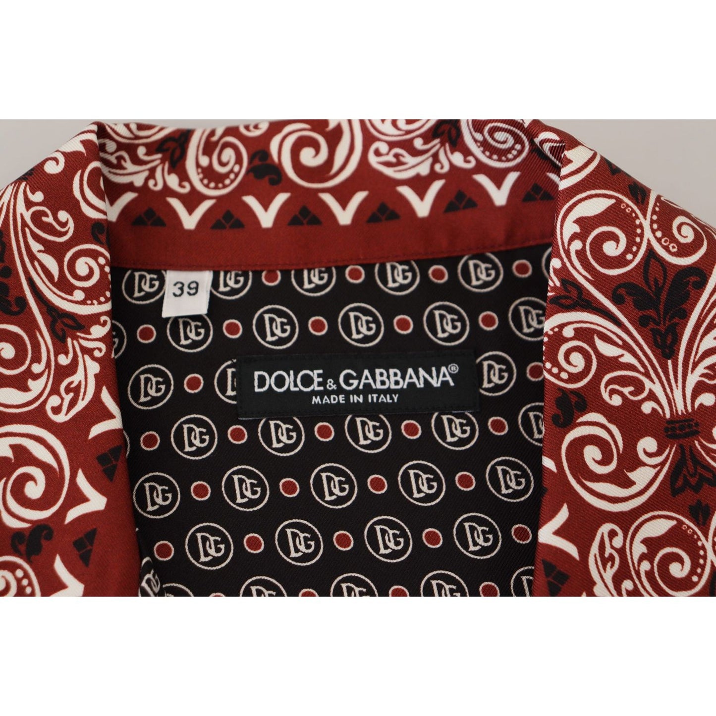 Dolce & Gabbana Multicolor Patterned Silk Casual Shirt
