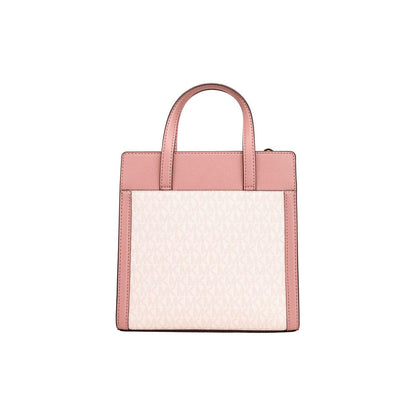 Michael Kors Cece Small Pink PVC North South Flap Tote Crossbody Bag Purse