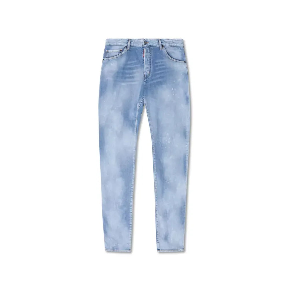 Dsquared² Light Blue Cotton Men Jeans