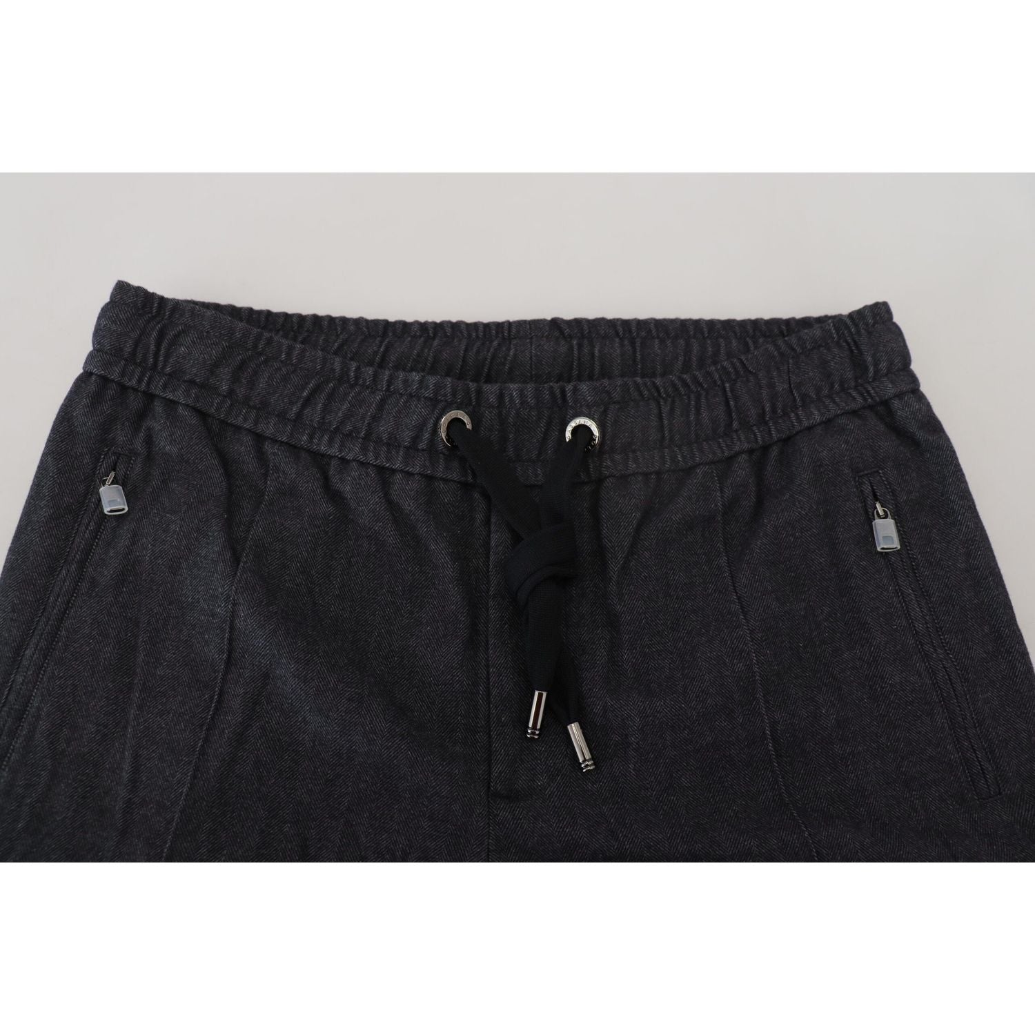 Dolce & Gabbana Grey Cotton Tapered Cotton Pants