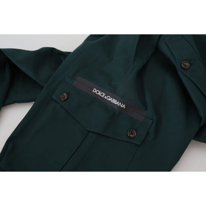 Dolce & Gabbana Green Cargo Cotton Stretch Jeans Pant