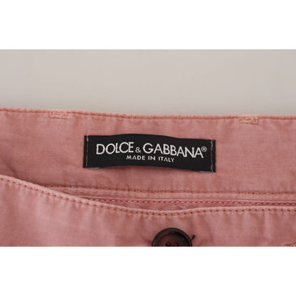 Dolce & Gabbana Pink Chinos Cotton Casual Mens Shorts
