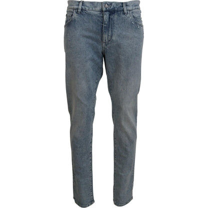 Dolce & Gabbana Blue Wash Slim Fit Cotton Denim Jeans