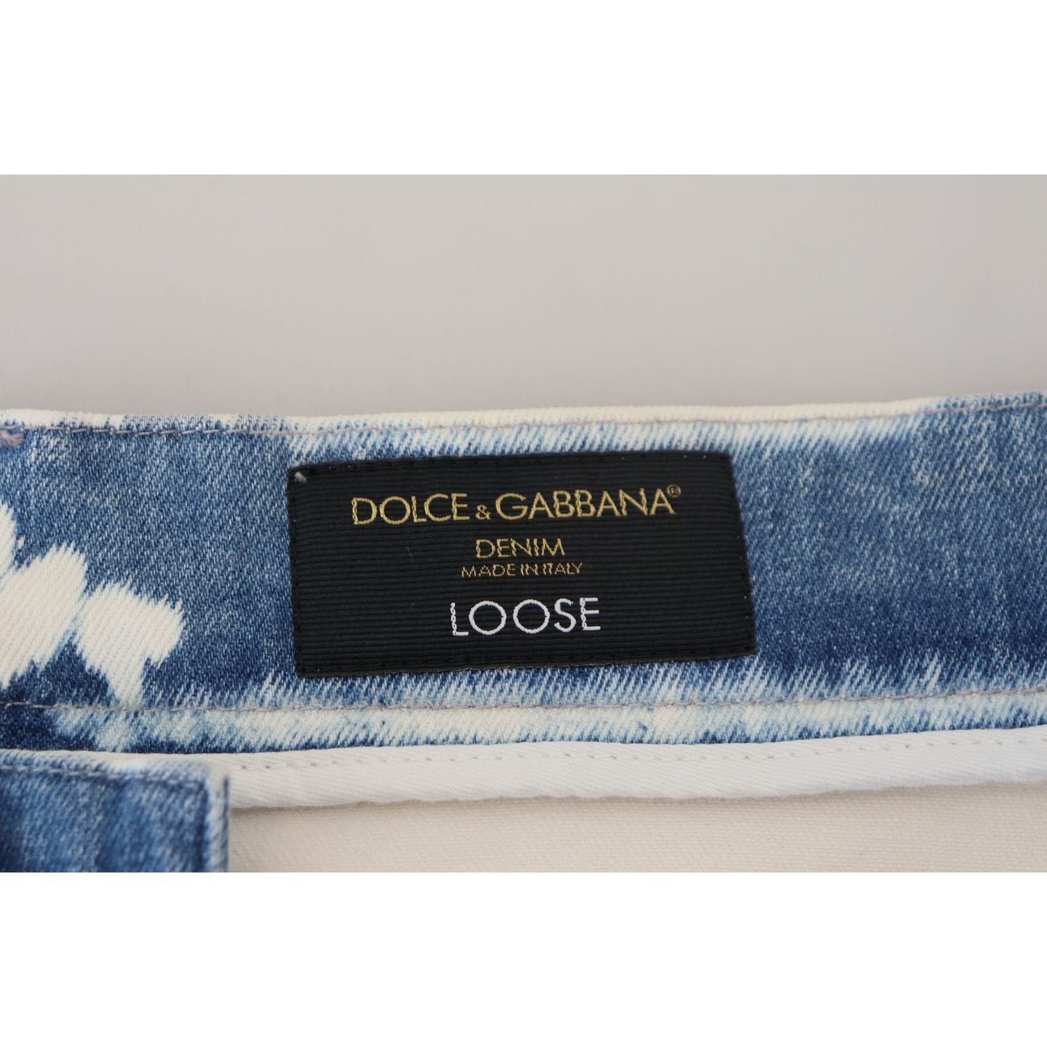 Dolce & Gabbana Blue Ceasar Denim Cotton Loose Fit Jeans