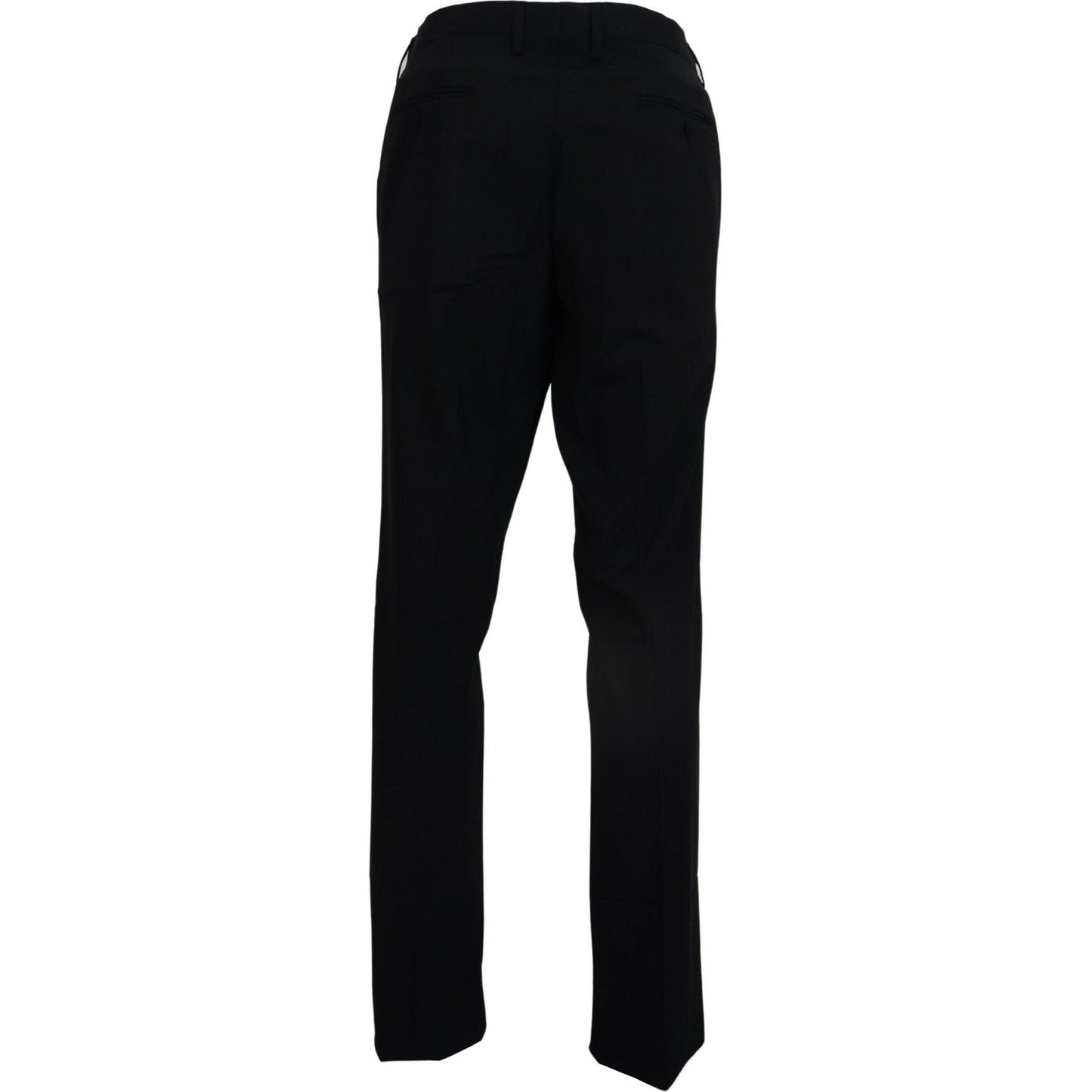 Dolce & Gabbana Black Wool Stretch Dress Formal Slim Fit Pant