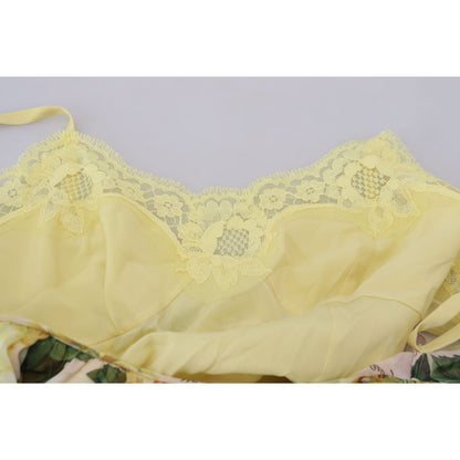 Dolce & Gabbana Multicolor Silk Floral Print Long Maxi Dress