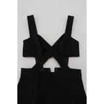 Dolce & Gabbana Black Viscose Bodycon Sheath Midi Dress DR28893-40