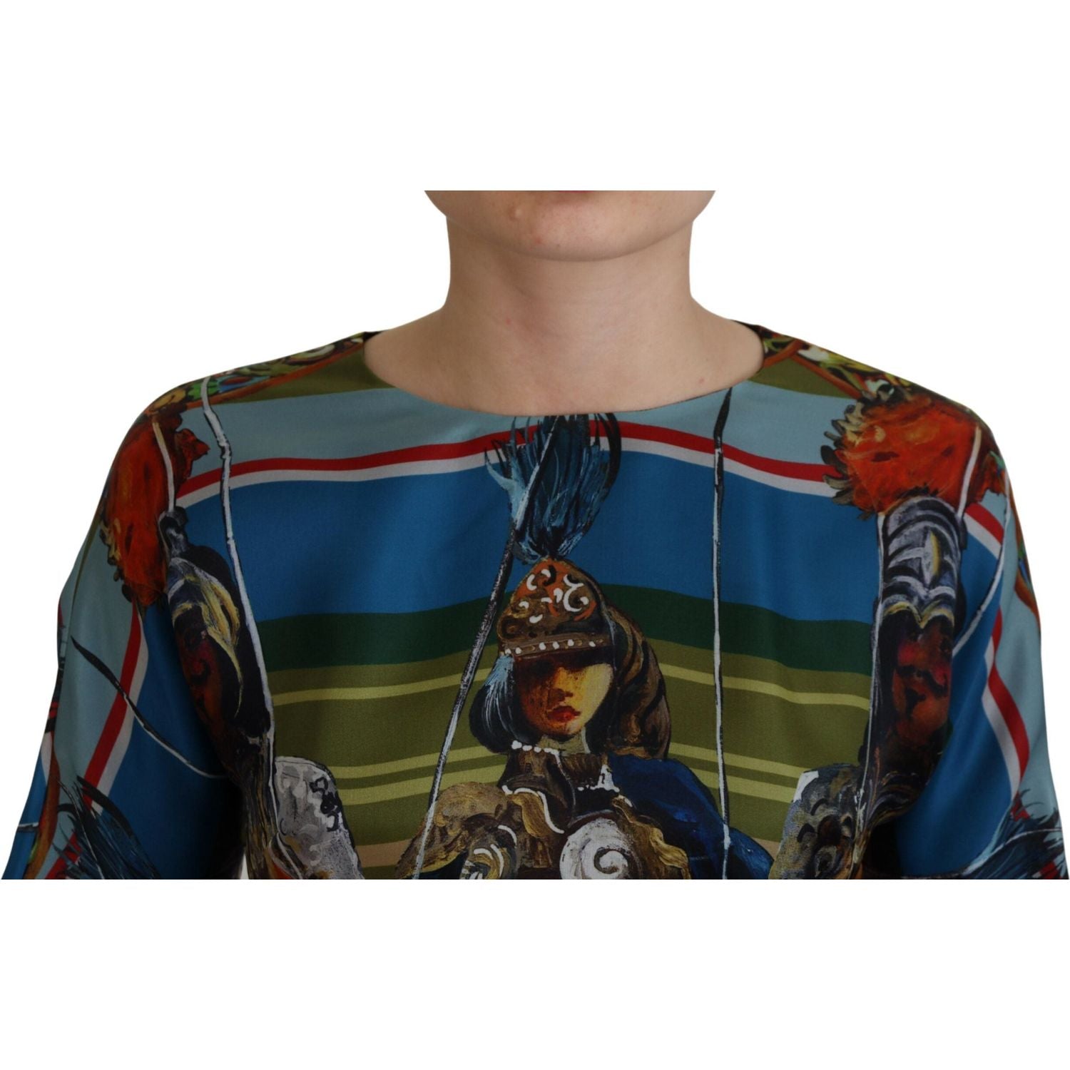 Dolce & Gabbana Multicolor Sicily Silk A-line Long Gown Dress