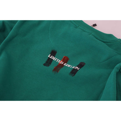 Philippe Model Green Printed Long Sleeves Pullover Sweater