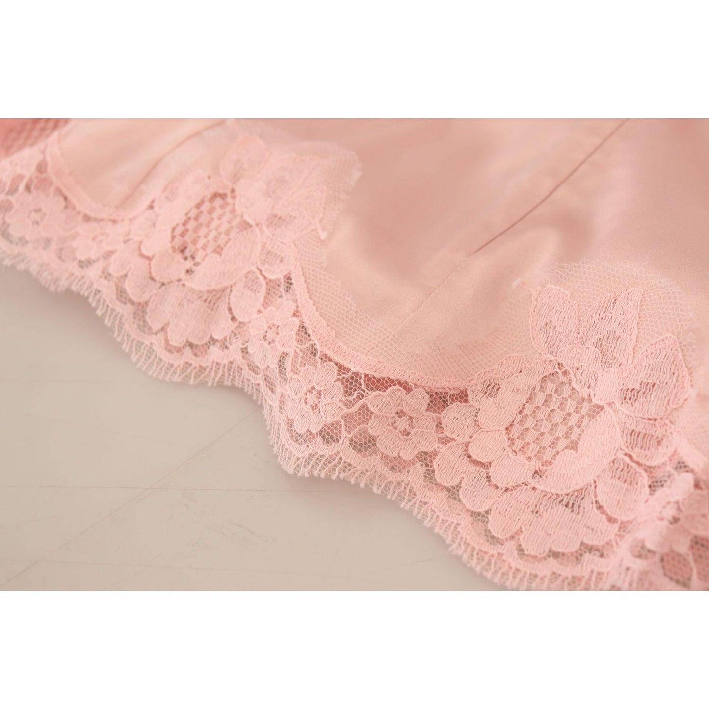 Dolce & Gabbana Pink Floral Lace Sleeveless Tank Blouse Top