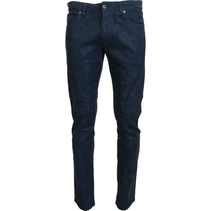Exte Blue Cotton Tapered Slim Fit Men Casual Denim Jeans