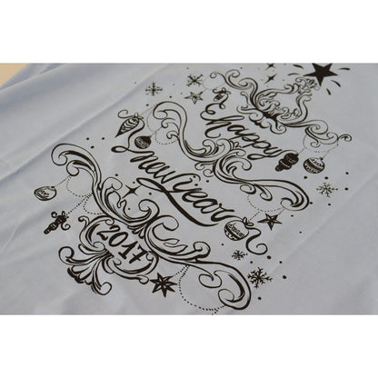 Dolce & Gabbana Light Blue Happy New Year 2017 Cotton T-shirt