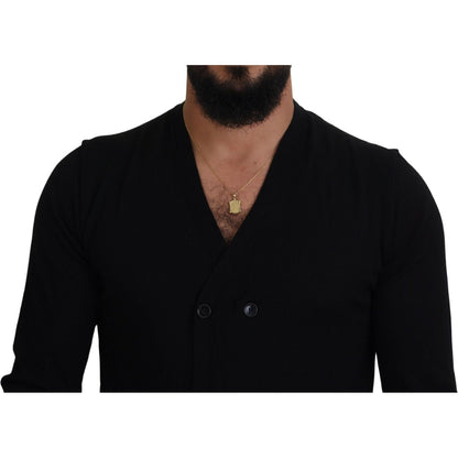 Dolce & Gabbana Black Cashmere Button Down Cardigan Sweater