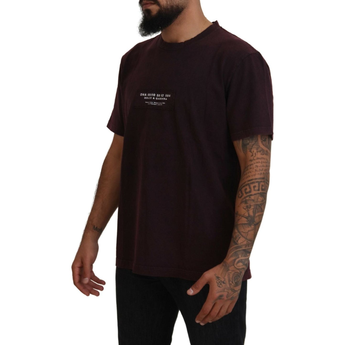 Dolce & Gabbana Bordeaux Crewneck Short Sleeve T-shirt