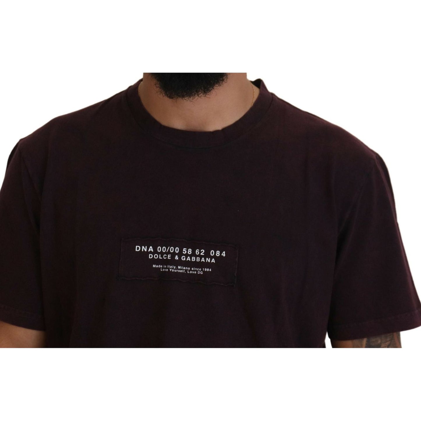 Dolce & Gabbana Bordeaux Crewneck Short Sleeve T-shirt
