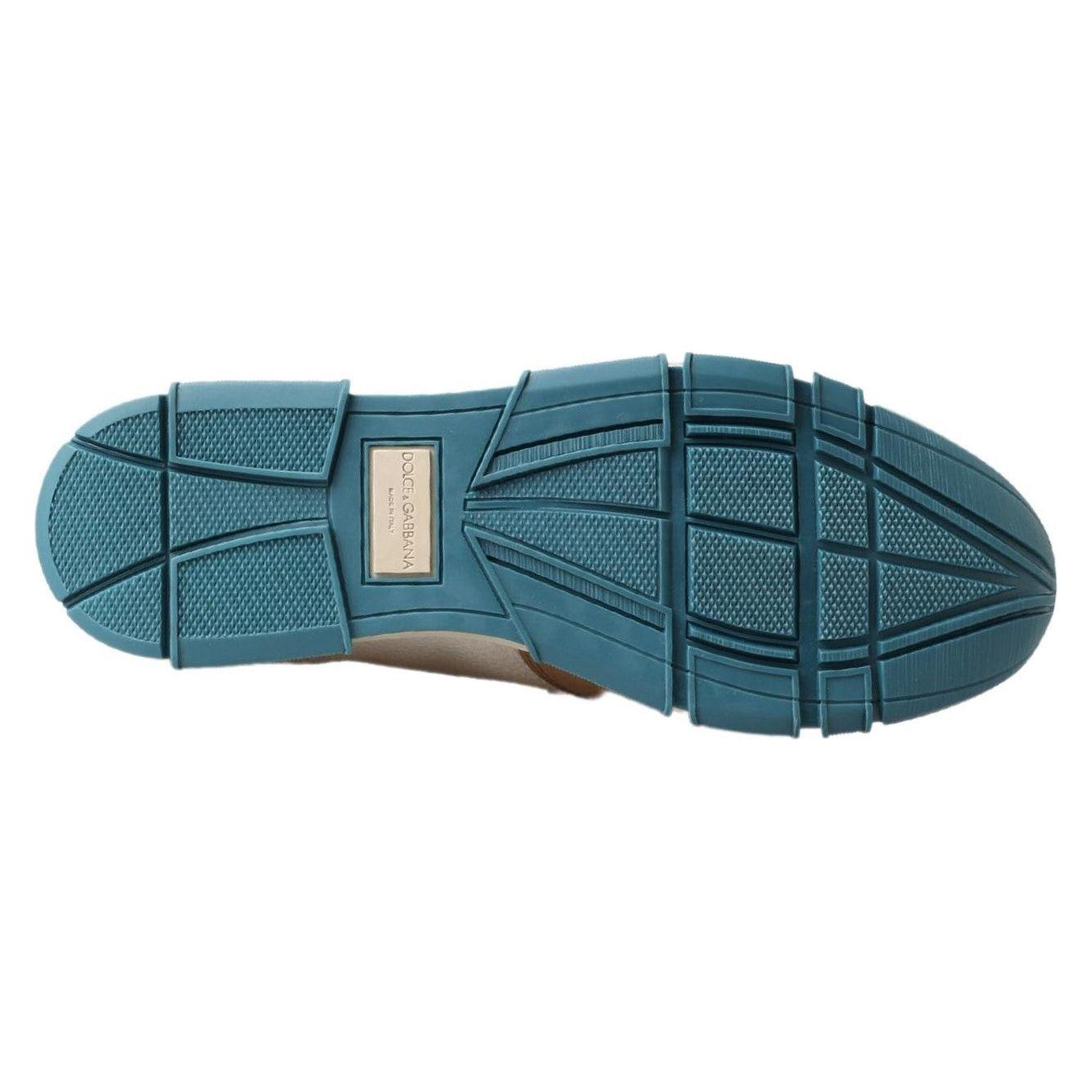 Dolce & Gabbana White Leather Loafers Moccasins Shoes