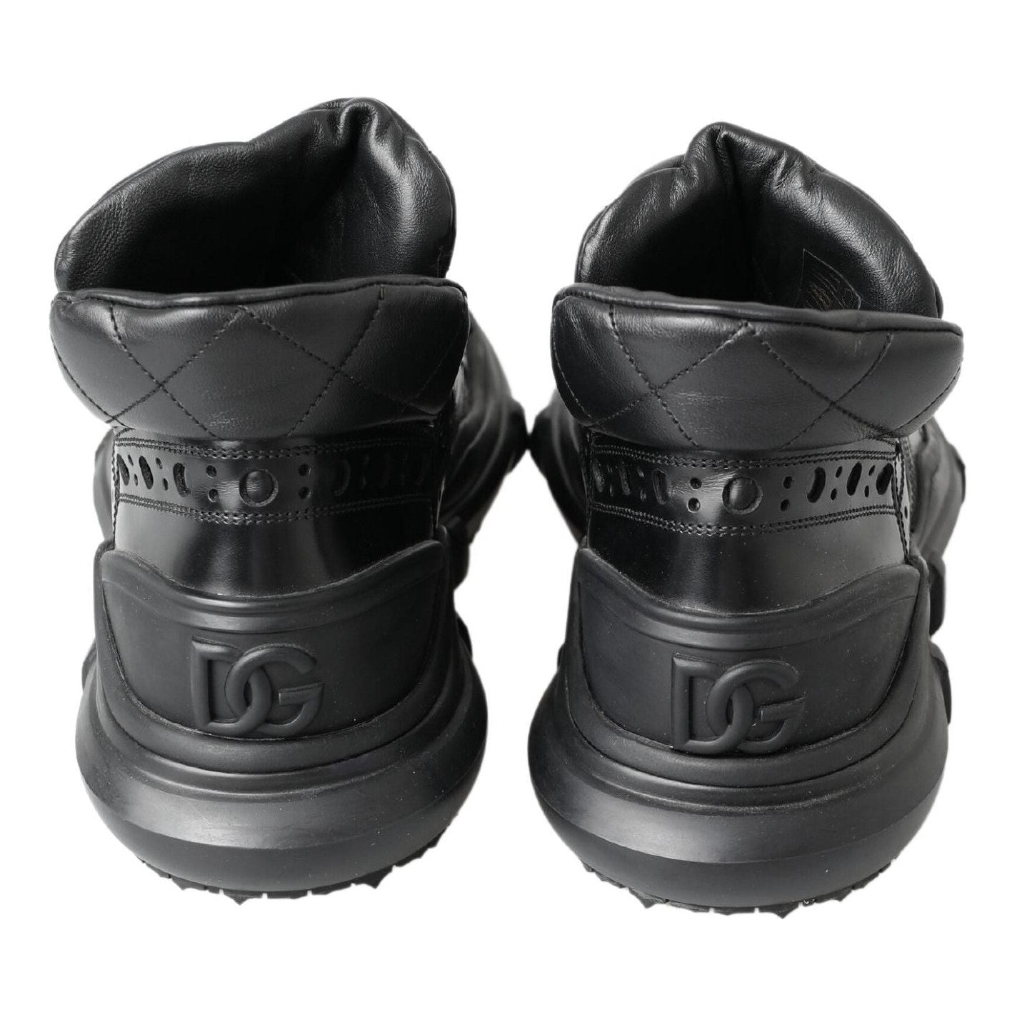 Dolce & Gabbana Black Leather Ankle Casual Boots