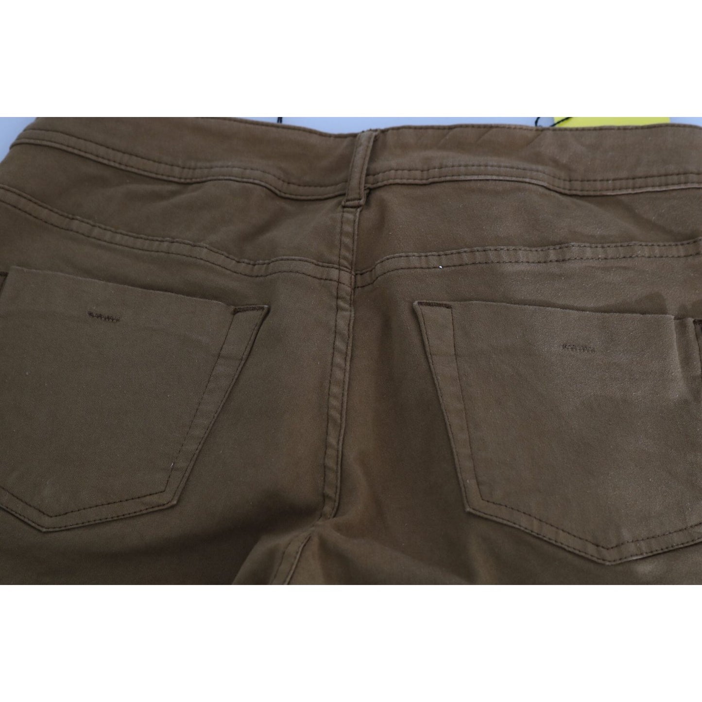 PLEIN SUD Brown Cotton Mid Waist Skinny Slim Fit Denim Jeans