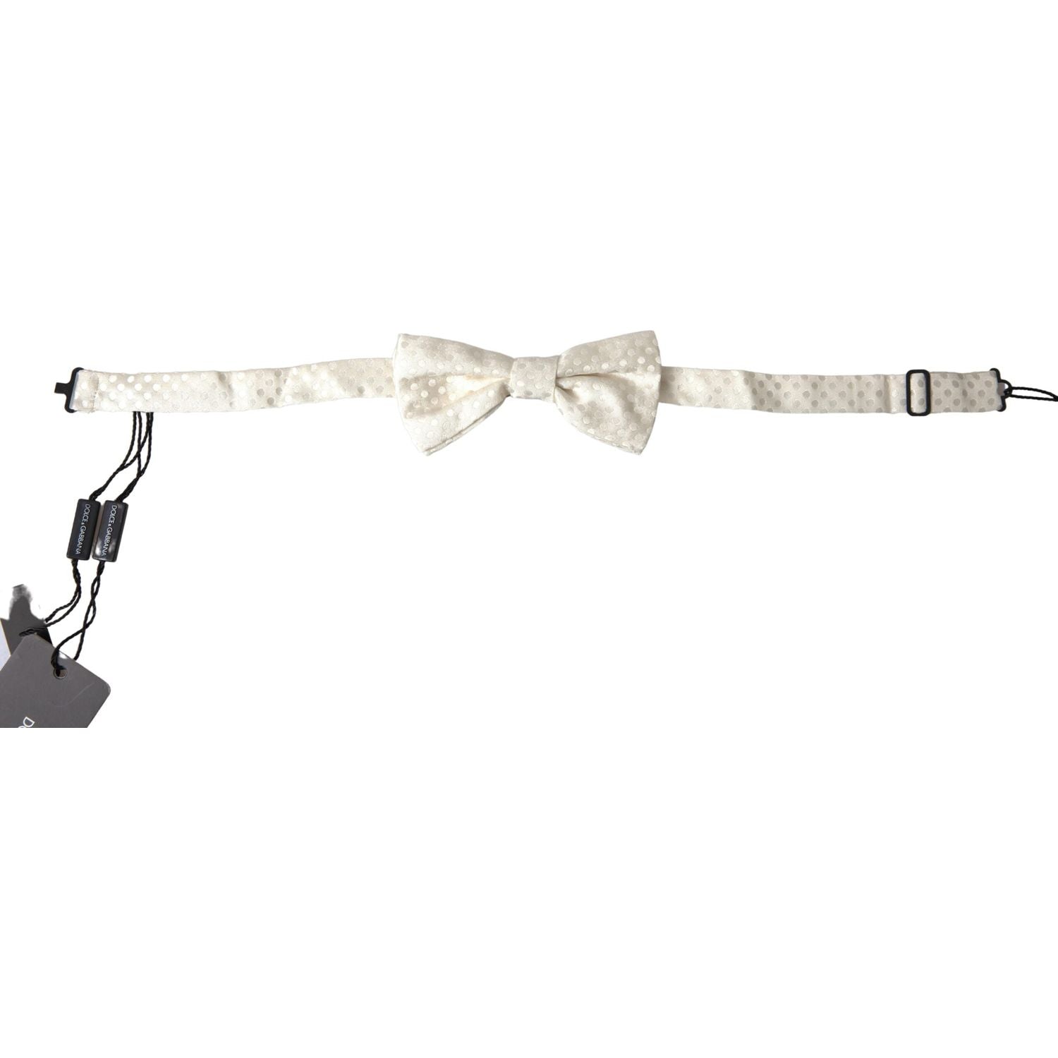 Dolce & Gabbana Ivory Fantasy Pattern Adjustable Neck Papillon Bow Tie