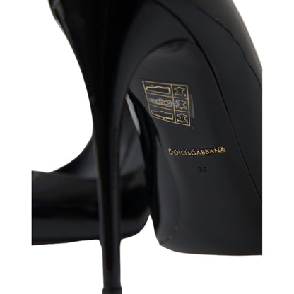 Dolce & Gabbana Black Patent Leather Pumps Heels Shoes