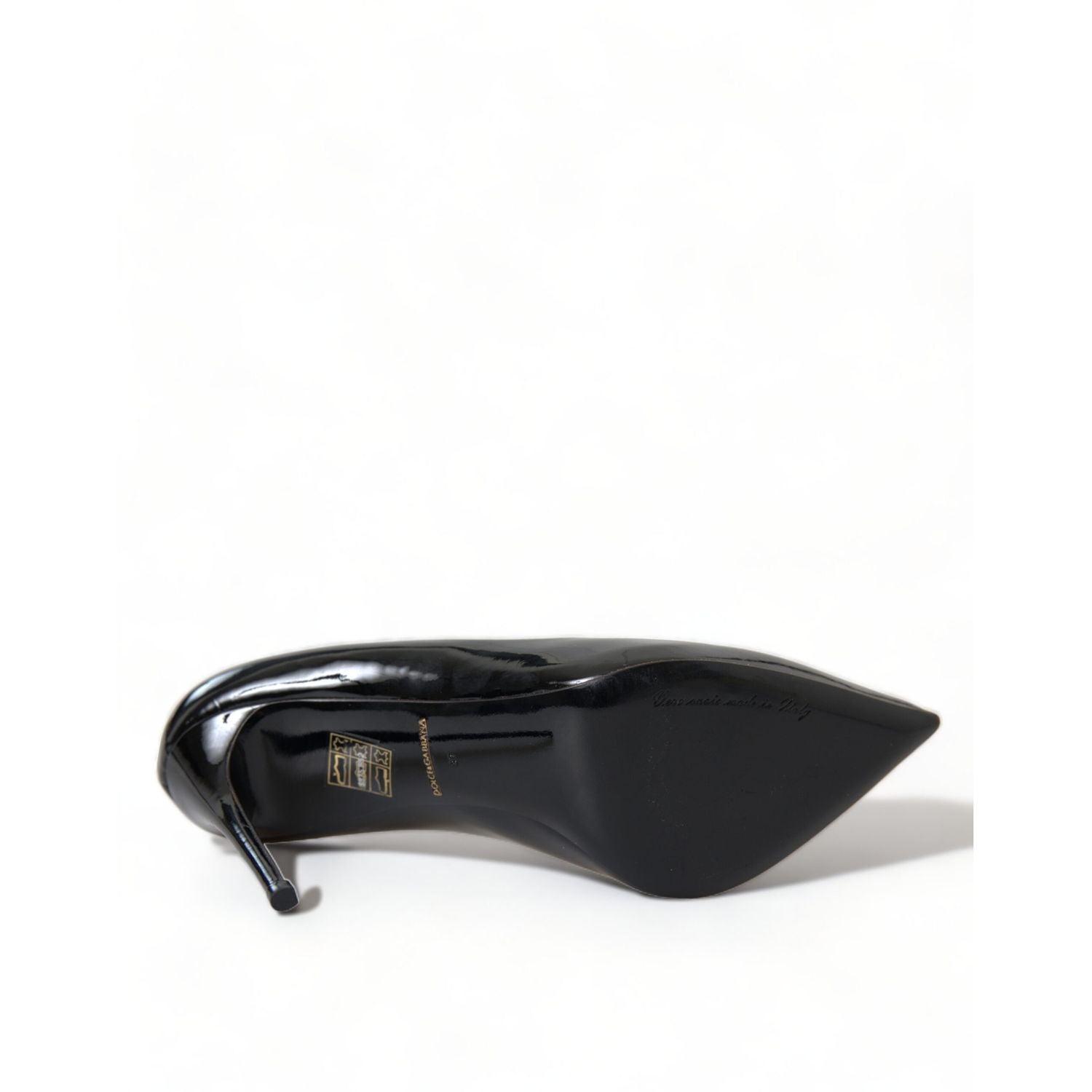 Dolce & Gabbana Black Patent Leather Pumps Heels Shoes